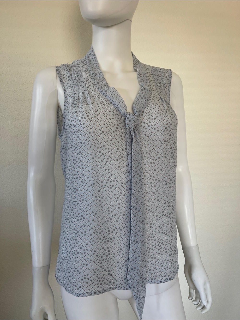 LOFT Light Blue Sleeveless Tie-Neck Camisole
